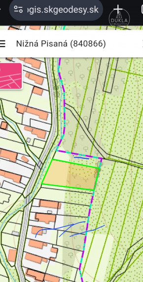 Pozemok Nižná Pisaná